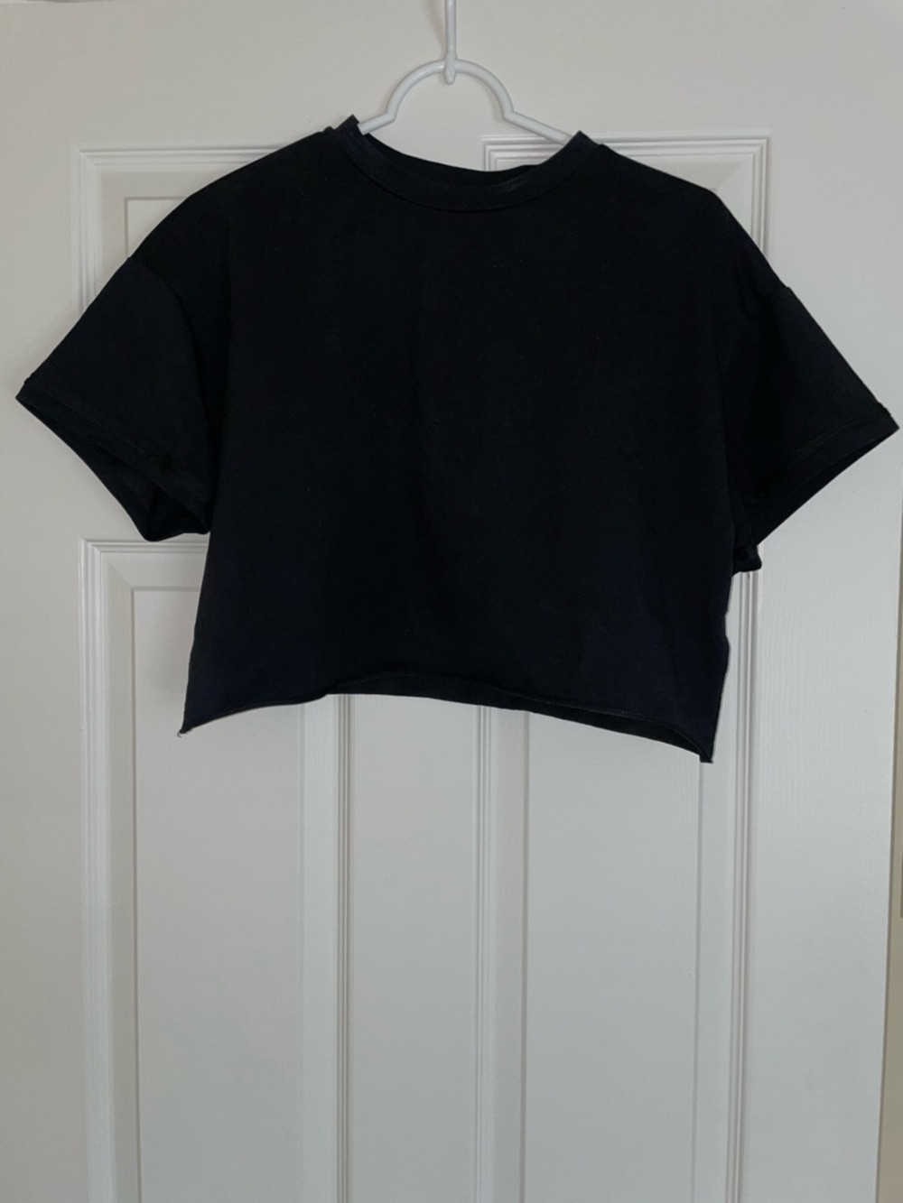 🖤 NWOT Wide Cropped Cotton Blend Tee | S